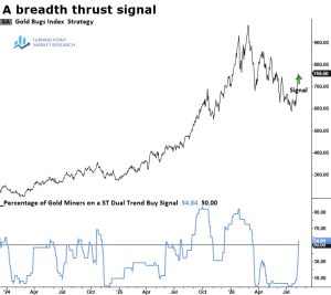 Read more about the article Gold Miners Generate a Breadth Thrust Signal With a 100% Win Rate
